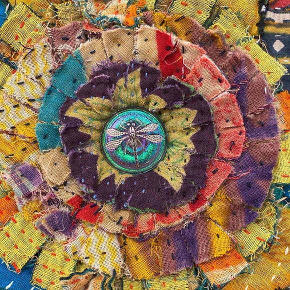 BOHO very unique patchwork handmade crossbody bag NWOT - Picture 2 of 8